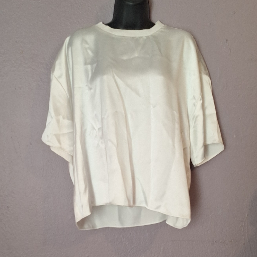 Zara White Oversized Boxy Blouse